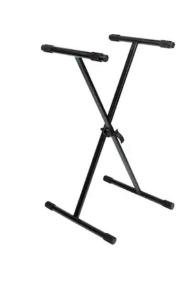 Front. Gator Frameworks - Standard "X" Style Keyboard Stand - Black.