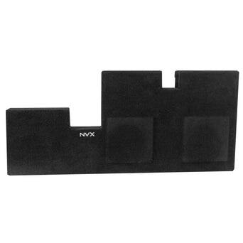 Back. NVX - 2007-2017 Toyota Tundra Double Cab - Custom-Fit Empty Dual 10" Sealed Subwoofer Enclosure - Black.