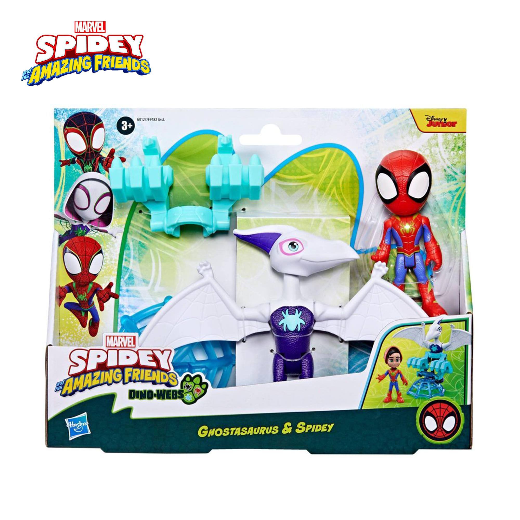 MARVEL SPIDEY AMAZING FRIENDS  
DINO-WEBS  
GHOSTASAURUS & SPIDEY  
3+  
Disney Junior