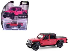 Greenlight - 2024 Jeep Gladiator Pickup Truck Tuscadero "Showroom Floor" Series 7 1/64 - Pink with Black Top