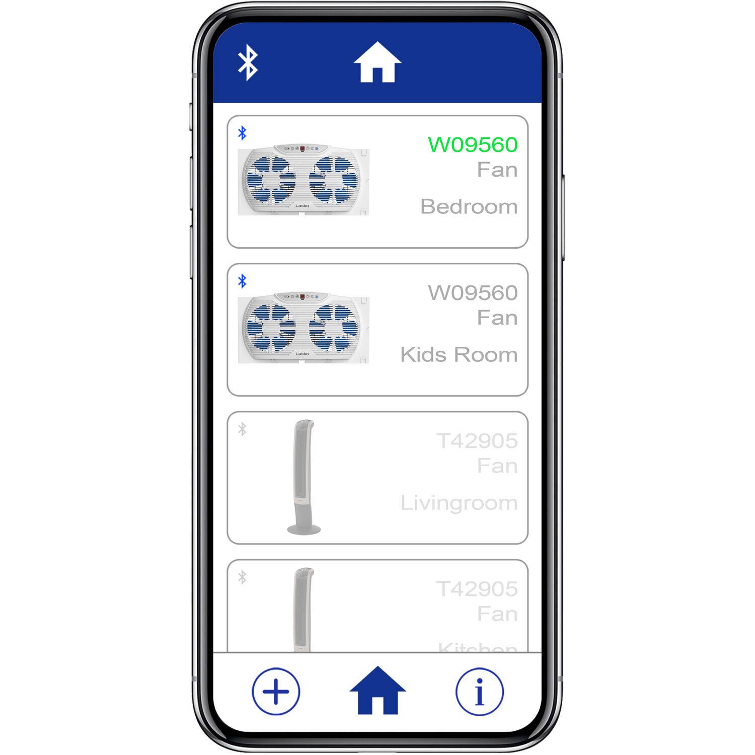 Alt View 15. Lasko - Electrically Reversible Twin Window Fan with Bluetooth - White.