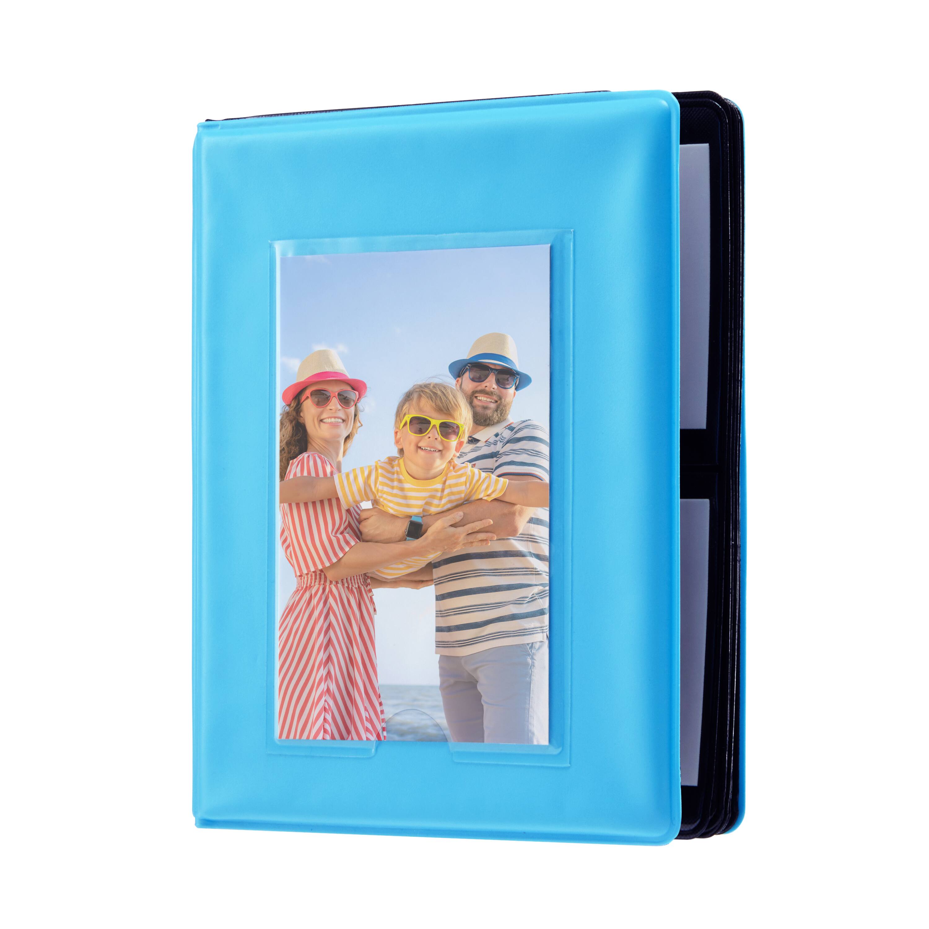 Front. Zink - 2x3 Mini Photo Album, 64 pockets, clear window cover, compatible with Kodak, HP, Polaroid printers.