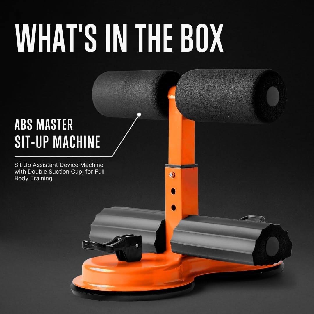 WHAT'S IN THE BOX

ABS MASTER SIT-UP MACHINE

Sit Up Assistant Device Machine with Double Suction Cup, for Full Body Training