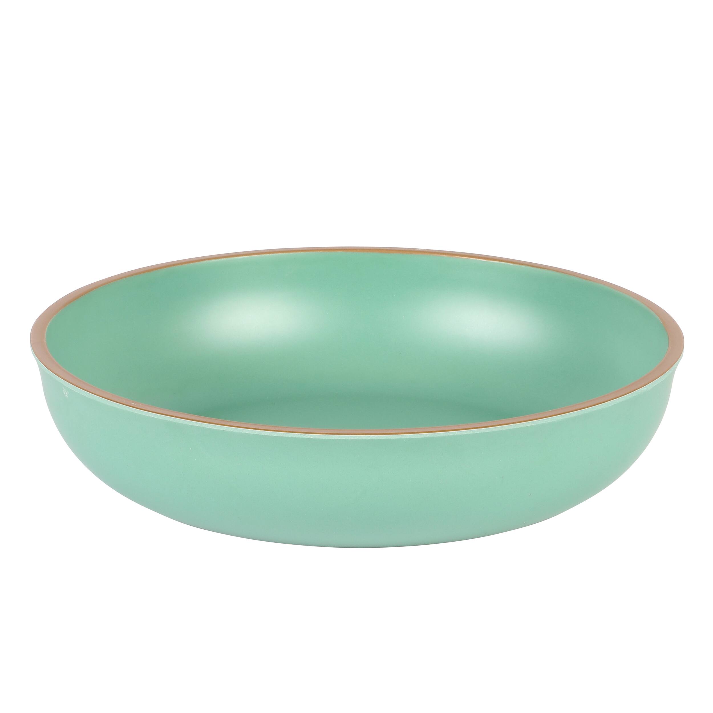 Alt View 4. Gibson - Gibson Home Rockabye 12 Piece Double Bowl Melamine Dinnerware Set in Green - Green.