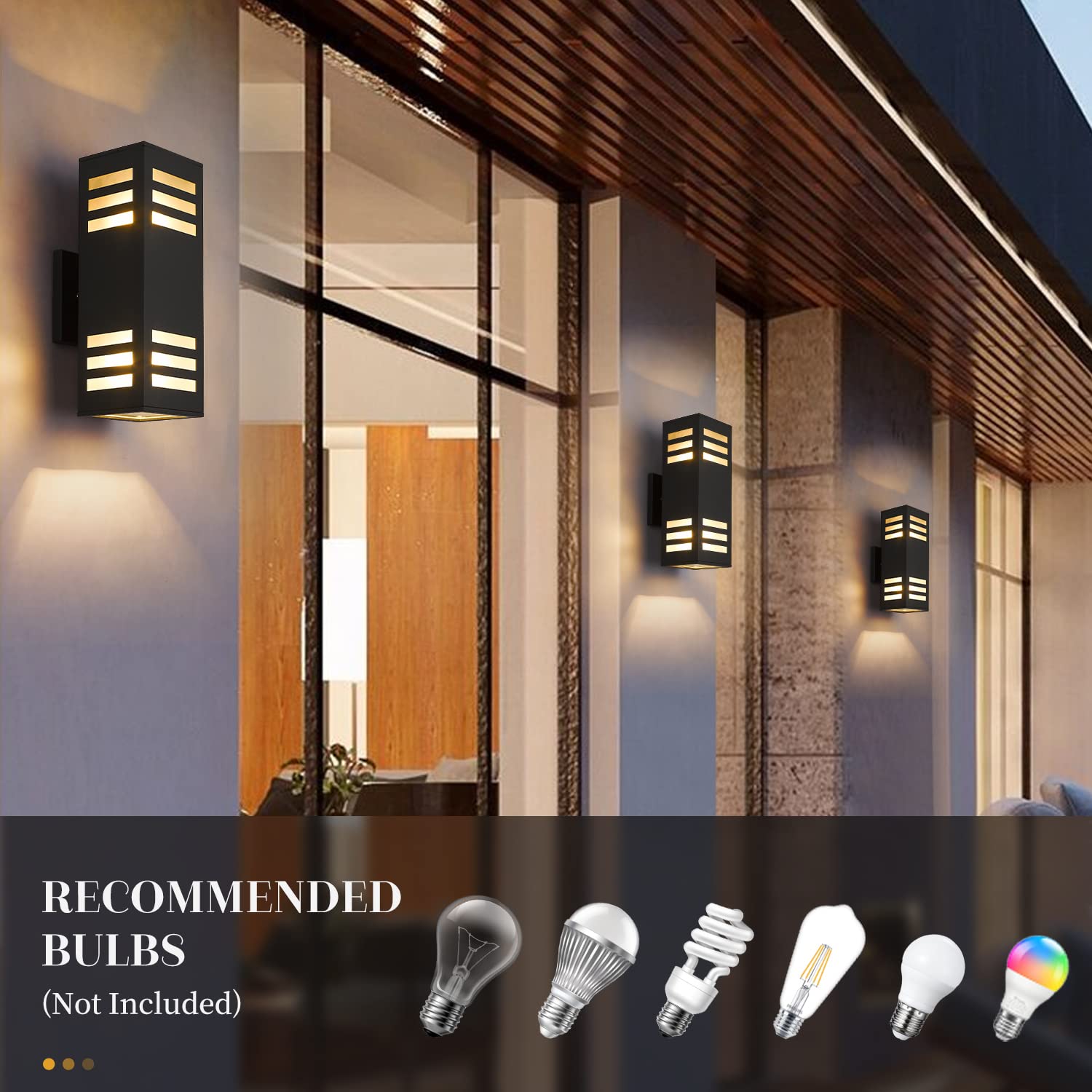 RECOMMENDED BULBS  
(Not Included)