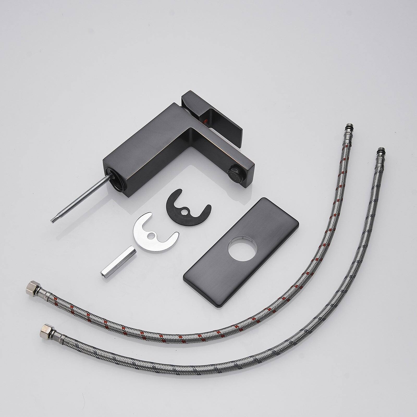 Alt View 2. Boyel Living - Single Handle Single Hole Bathroom Faucet with Deckplate Included and Pop Up Drain in Oil Rubbed Bronze - Oil Rubbed Bronze.