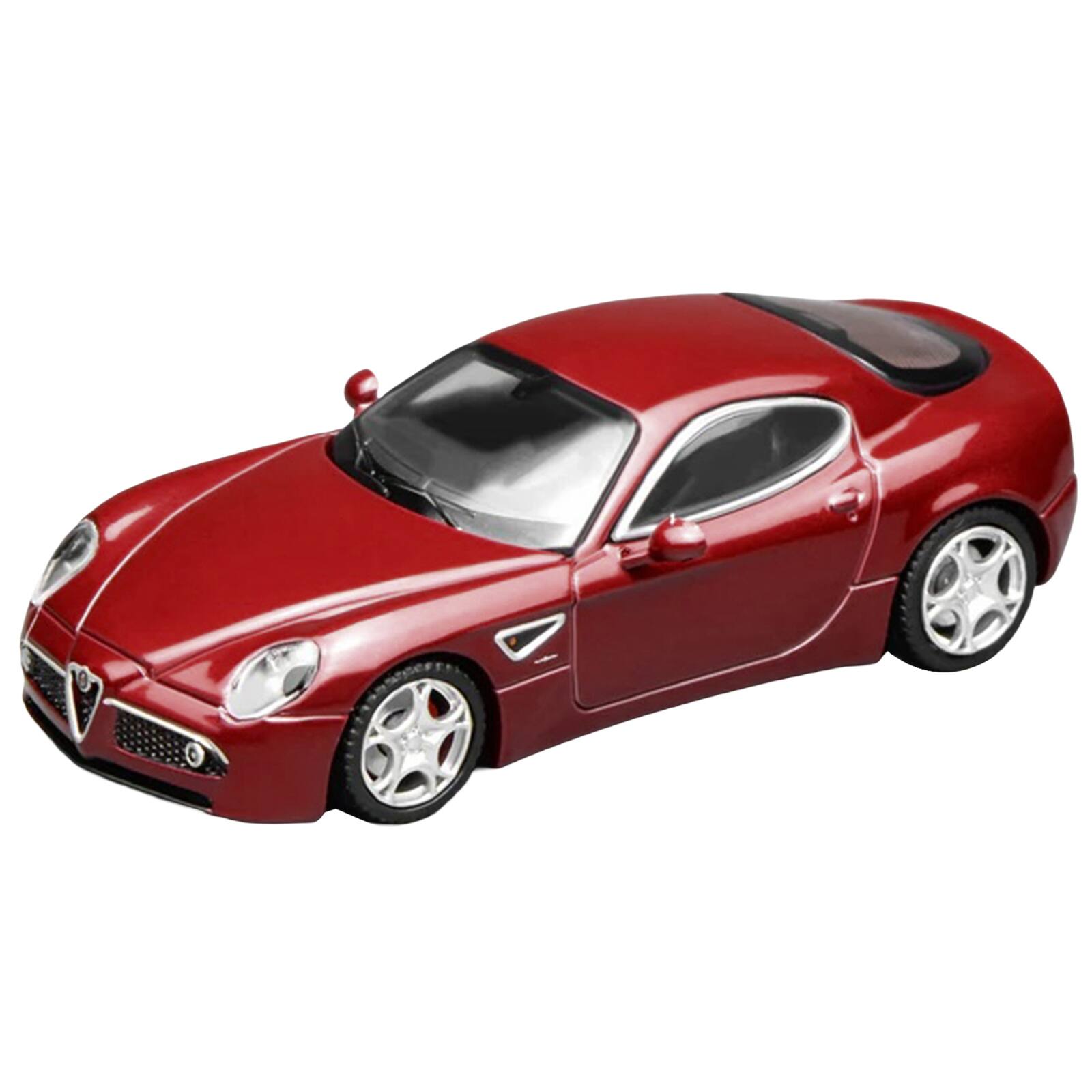 Alt View 1. MotorHelix - 2008 Alfa Romeo 8C Competizione Competition Red Metallic 1/64 Diecast Model Car by MotorHelix.