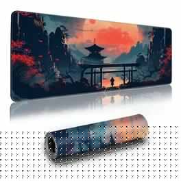 Comfort Essence - Long Gaming Mouse Pad Extended Anime Large Desk With Non-slip Base Full Mat Stitched Edges For And Office - Warrior