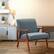 Alt View 13. OSP Home Furnishings - Davis Mid-Century Fabric Armchair - Klein Sea.