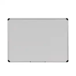 Universal - Deluxe Porcelain Magnetic Dry Erase Board, 48" x 36", White Surface, Silver/Black Aluminum Frame