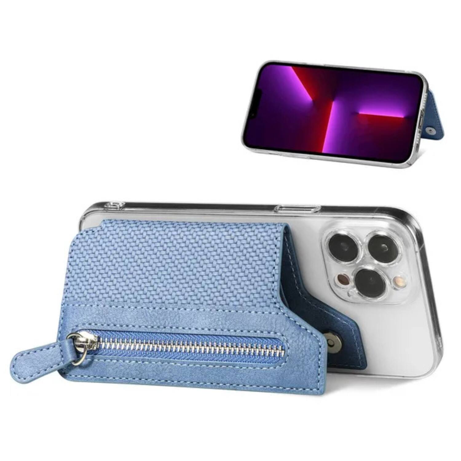 Back. Stock Preferred - Slim Magnetic Snap-Kick Wallet Stick-On Phone Card Holder - Khaki - Khaki.