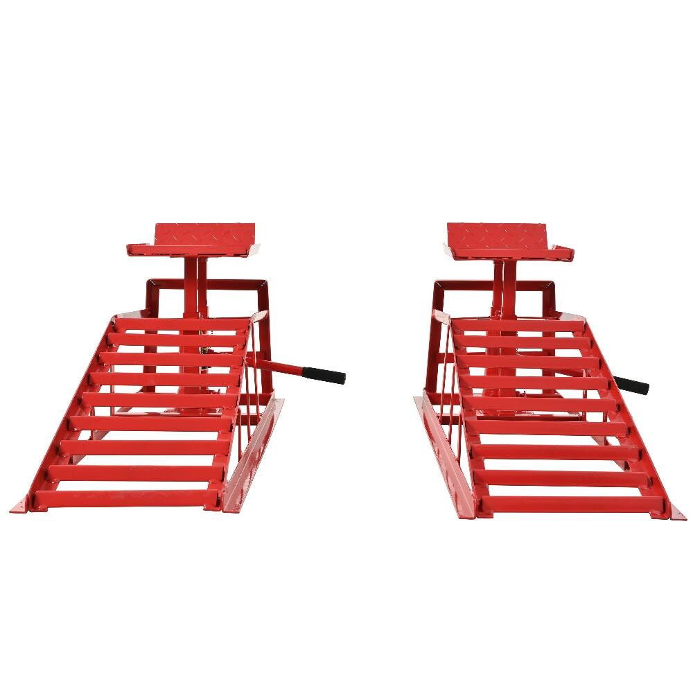 Alt View 9. Ropilly - Ropilly 5 Ton Hydraulic Car Ramps 10000 lb Truck Service Lift 2 Pack Red.
