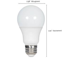 SATCO - A19 E26 (Medium) LED Bulb Cool White 60 Watt Equivalence 100 pk
