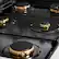 Alt View 1. ZLINE - 36 in. Wide 6 Burner Autograph 5.2 Cu. Ft. Freestanding Paramount Gas Range with Polished Gold Helix Handle - Stainless Steel.
