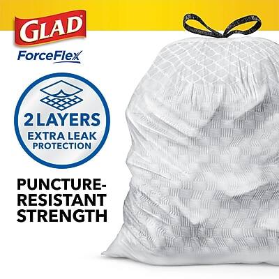 GLAD ForceFlex  
2 Layers Extra Leak Protection  
Puncture-Resistant Strength