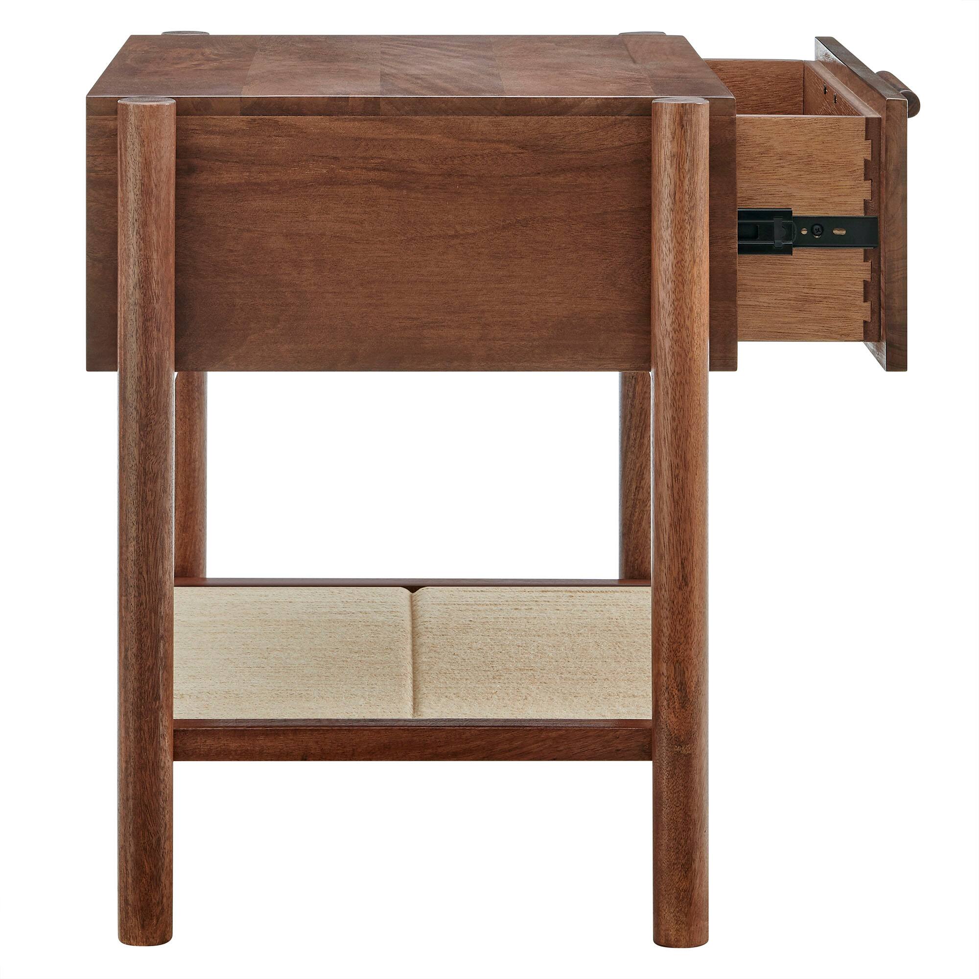 Alt View 4. Modway - Oswin 1-Drawer Wood Nightstand by Modway - Walnut.