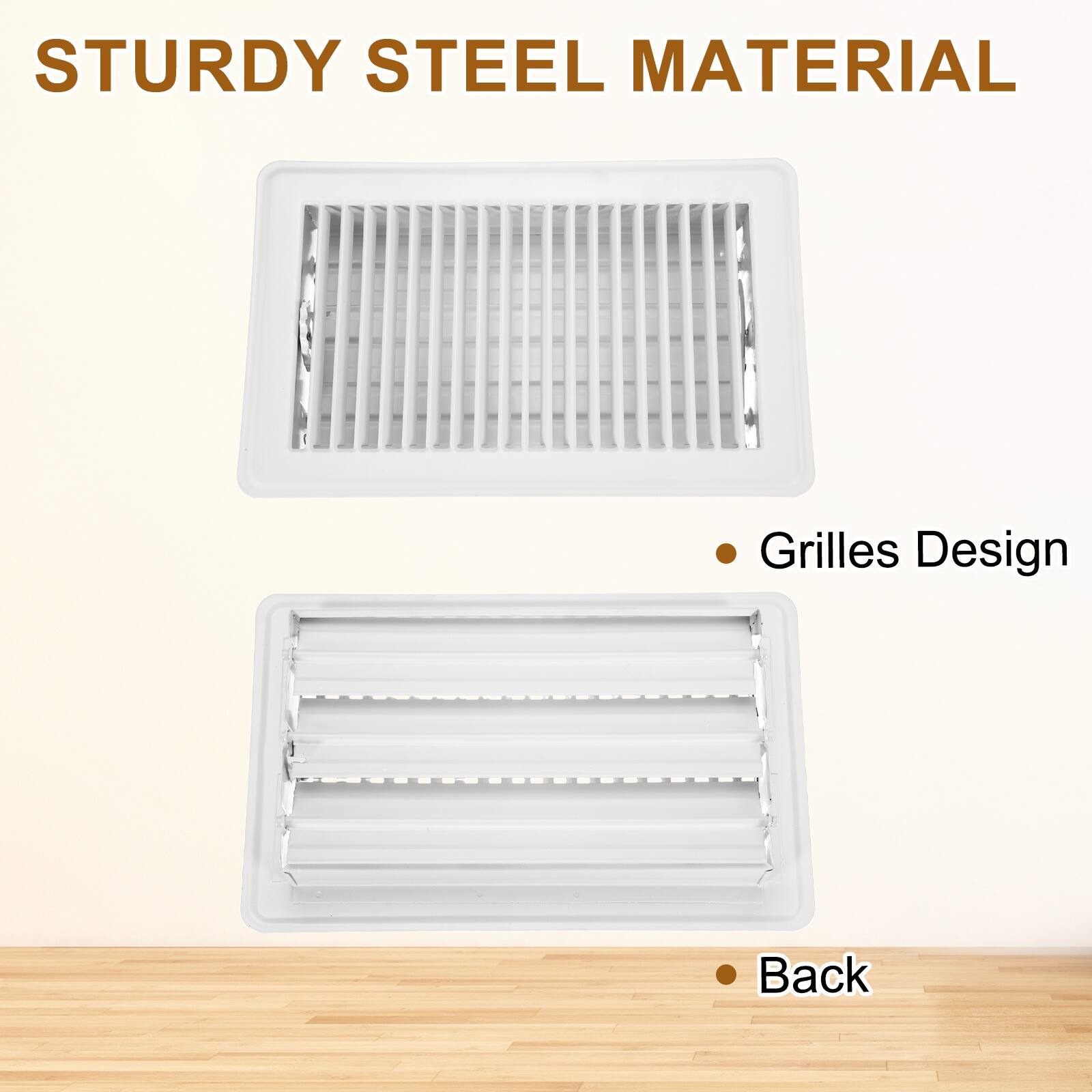 STURDY STEEL MATERIAL

- Grilles Design
- Back