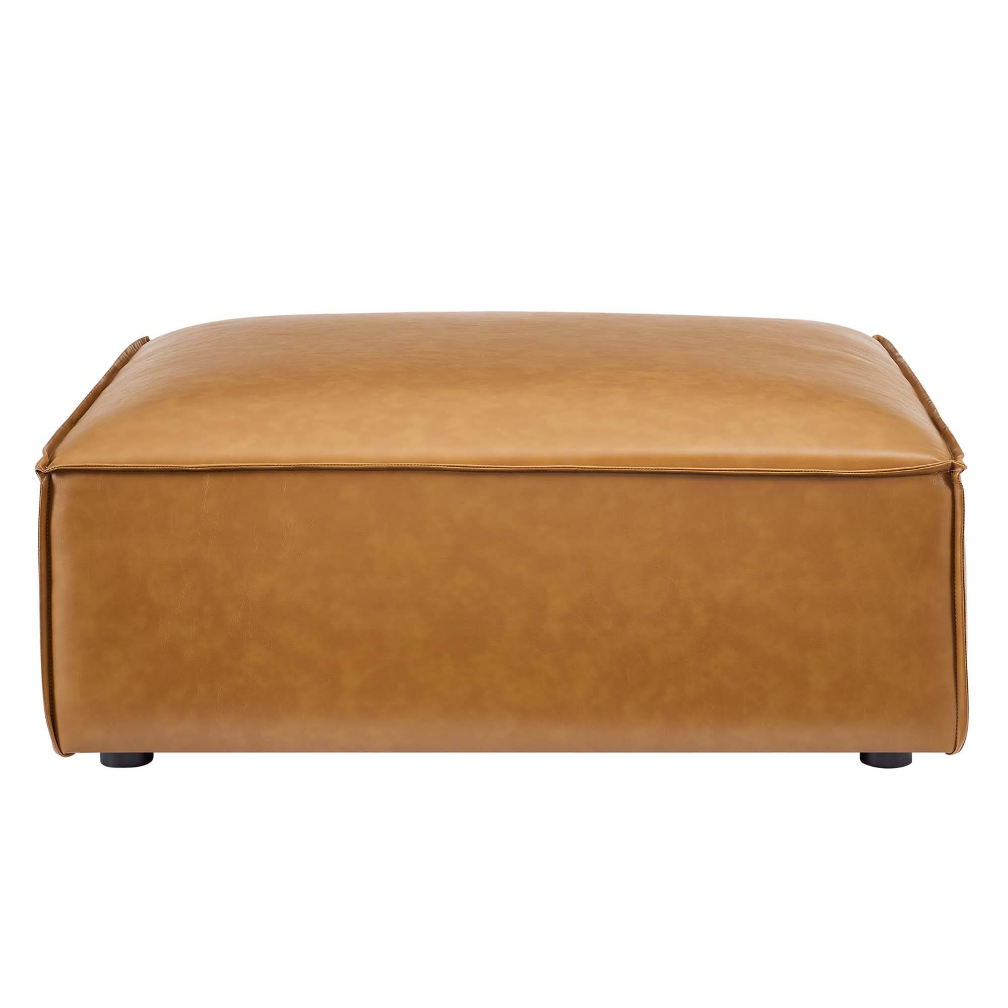 Alt View 1. Modway - Restore Vegan Leather Ottoman by Modway - EEI-4496-TAN.