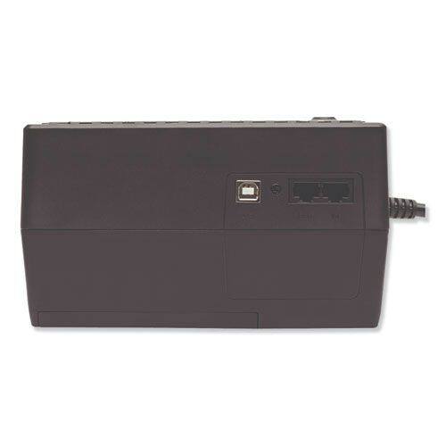 Angle. Tripp Lite - Tripp Lite INTERNET350U 350 VA 380 J Internet Office Ultra-Compact Desktop Standby UPS, 6 Outlets - Black.