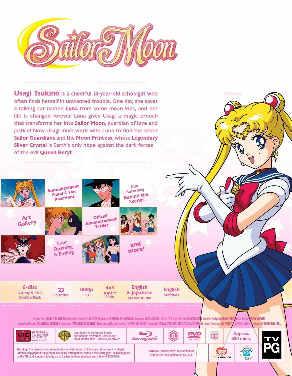 Back. Sailor Moon Season One Part One (Blu-ray + DVD) [Blu-ray].