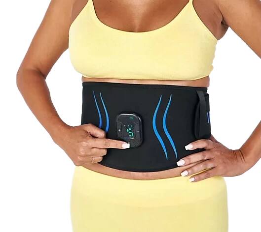 Front. Echelon - Versatone EMS Muscle Stimulator Belt – Abs & Glutes Toning + Pain Relief Device - Black.