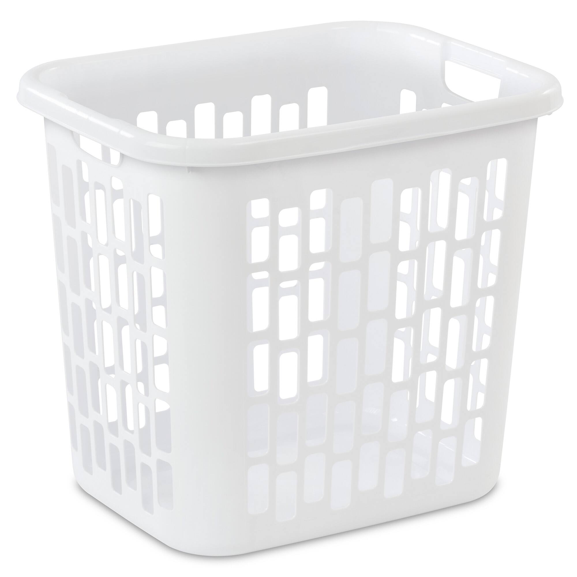 Front. Sterilite - Sterilite Ultra Easy Carry Plastic Dirty Clothes Laundry Basket Hamper (4 Pack) - White.
