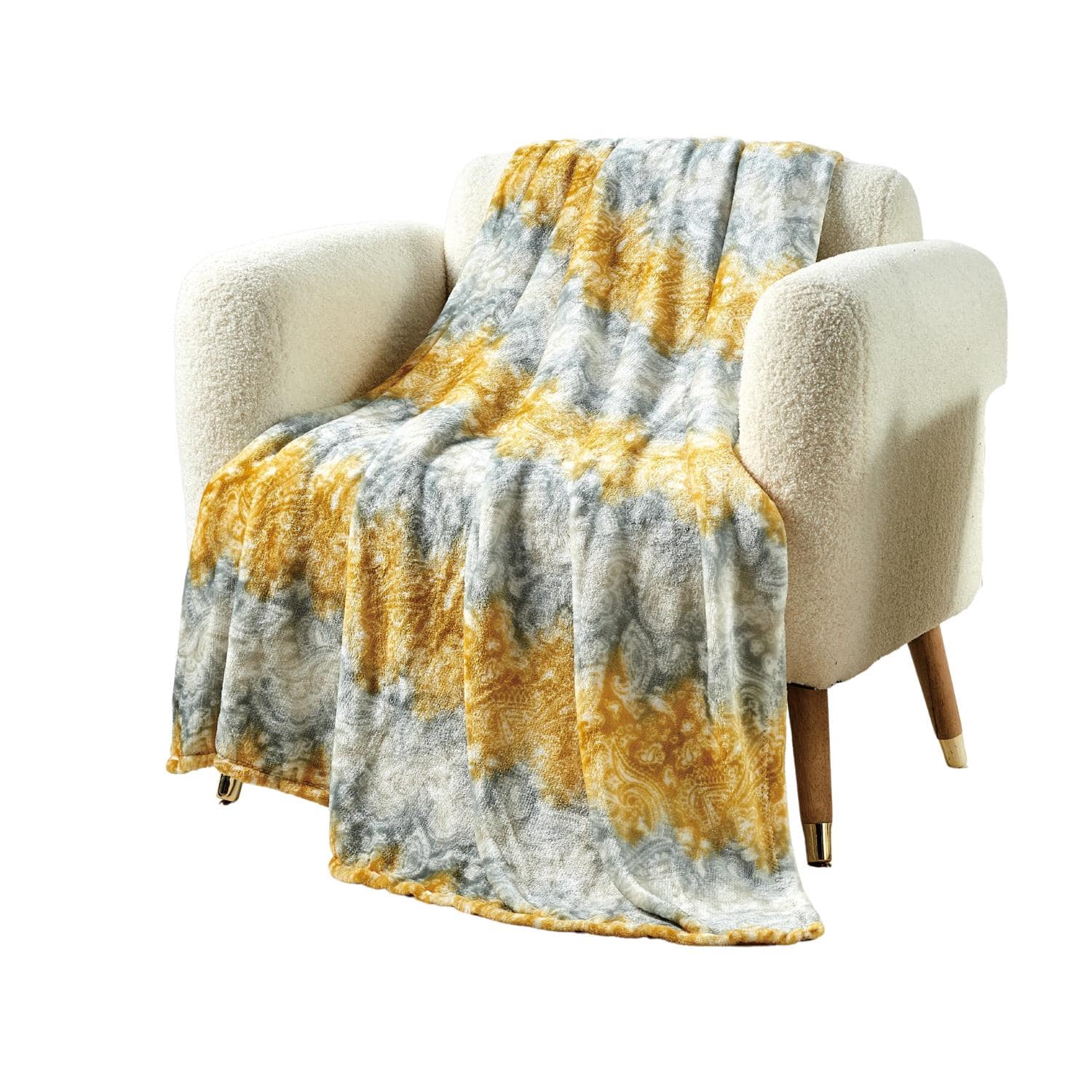 Noble House - Plazatex Cillia Micro Plush Decorative All Season Throw Blanket 50" x 60" - Multicolor