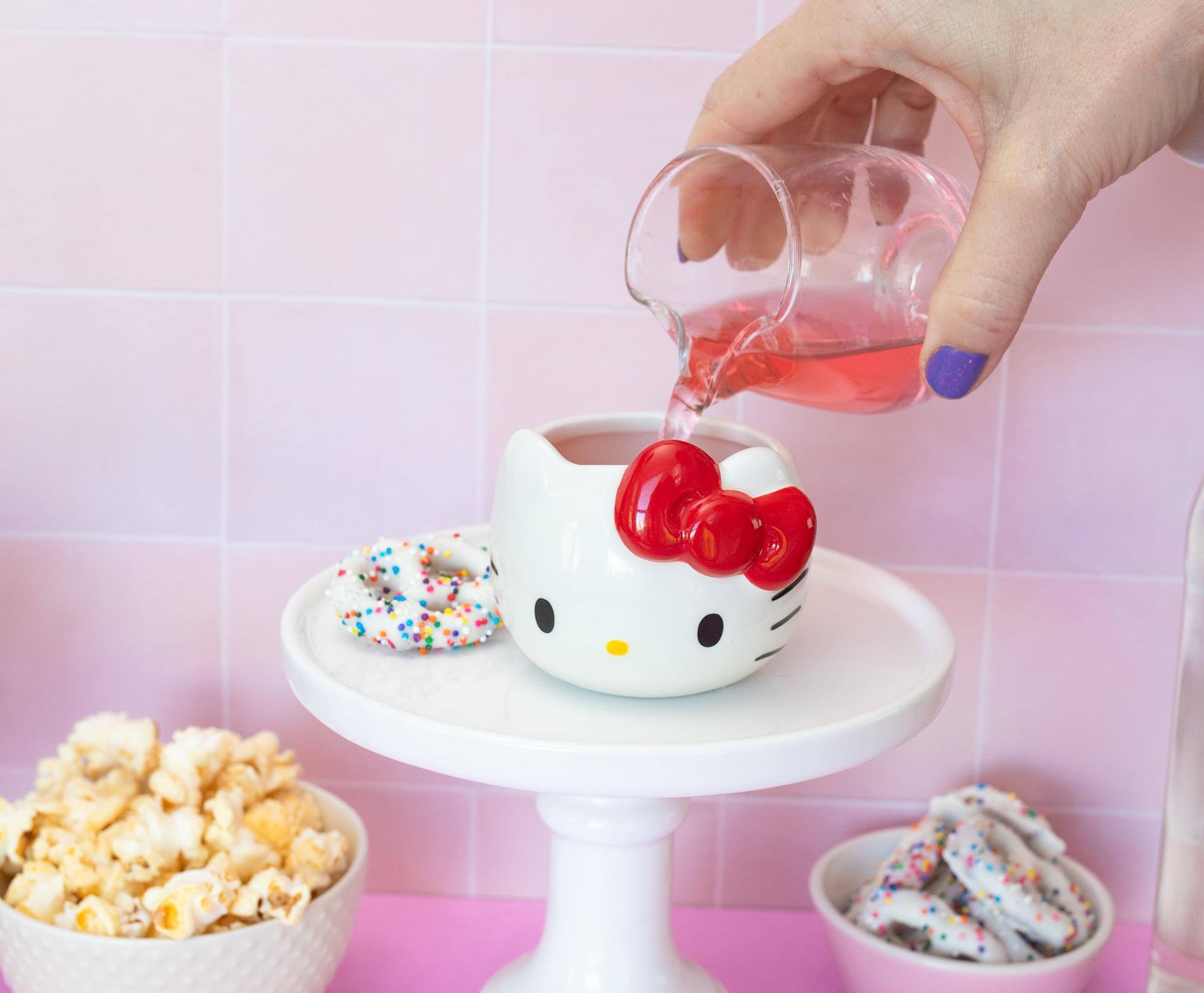 Alt View 5. Silver Buffalo - Sanrio Hello Kitty Red Bow Sculpted Ceramic Mini Mug | Holds 3 Ounces - Red.