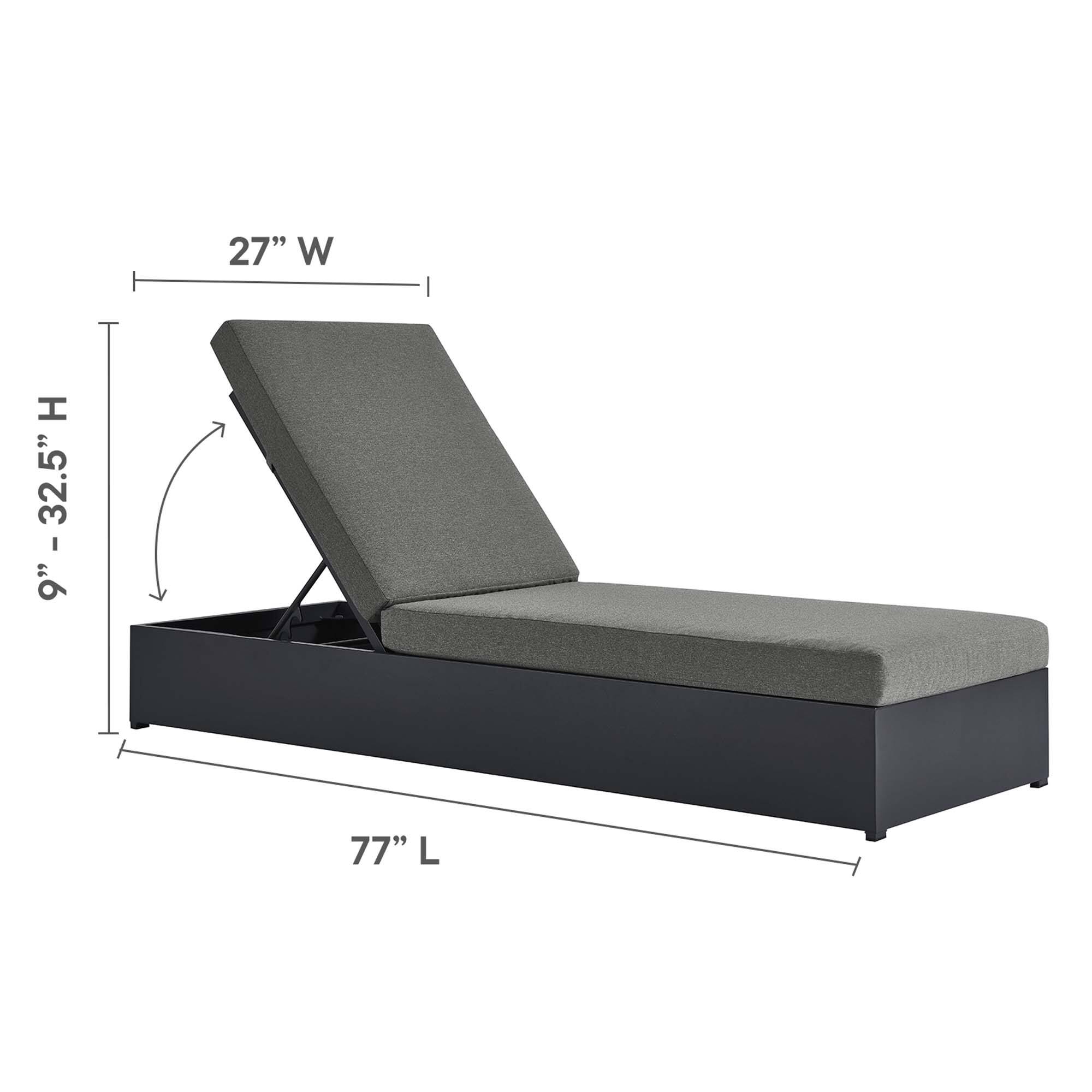27" W x 9" - 32.5" H x 77" L