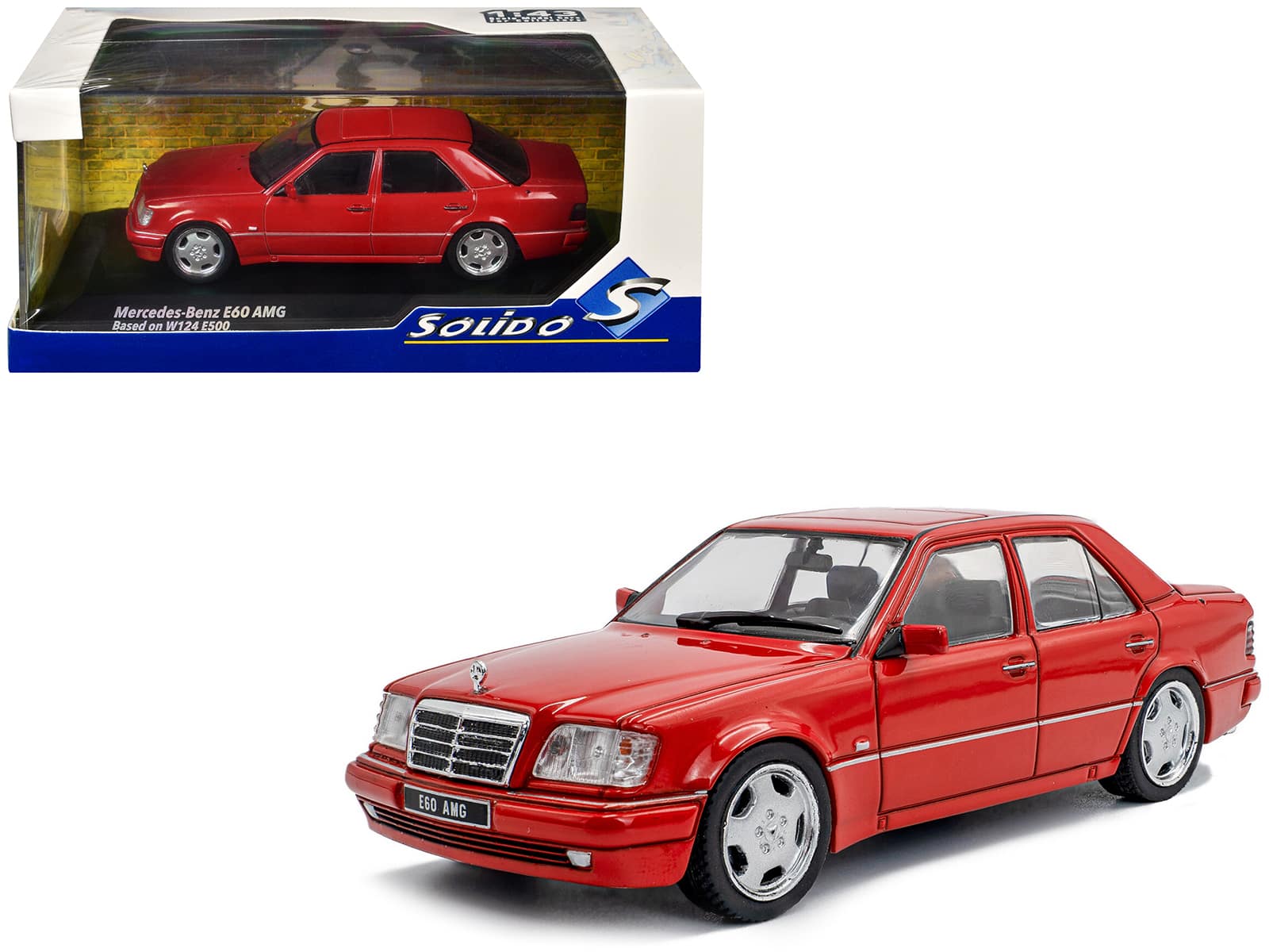 1994 Mercedes-Benz (W124) E60 AMG Signal Red 1/43 Diecast Model Car by Solido price history on PriceWatchPro