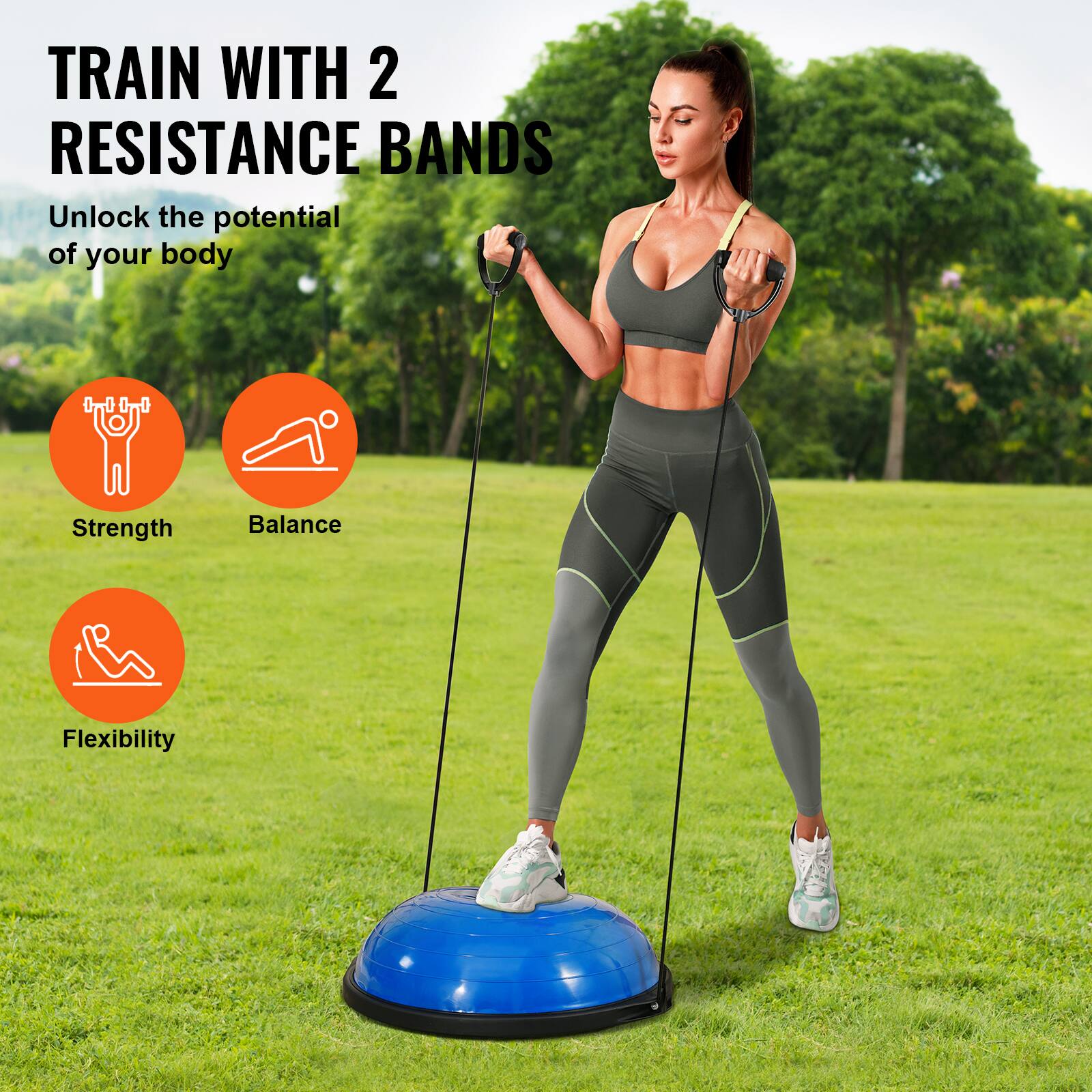 TRAIN WITH 2 RESISTANCE BANDS
Unlock the potential of your body
Strength
Balance
Flexibility