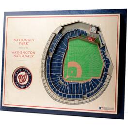 YouTheFan - Washington Nationals 17'' x 13'' 5-Layer 3D StadiumViews Wall Art - Brown