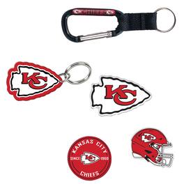 WinCraft - Kansas City Chiefs 5-Pack Key Ring and Fridge Magnet Set - Multicolor