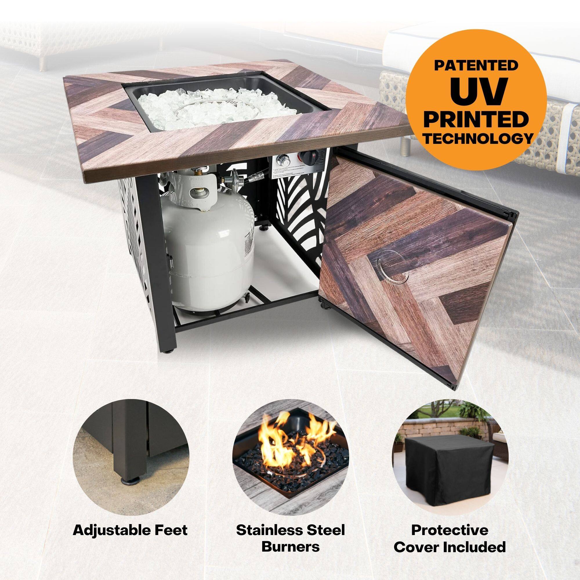 PATENTED UV PRINTED TECHNOLOGY

Adjustable Feet

Stainless Steel Burners

Protective Cover Included