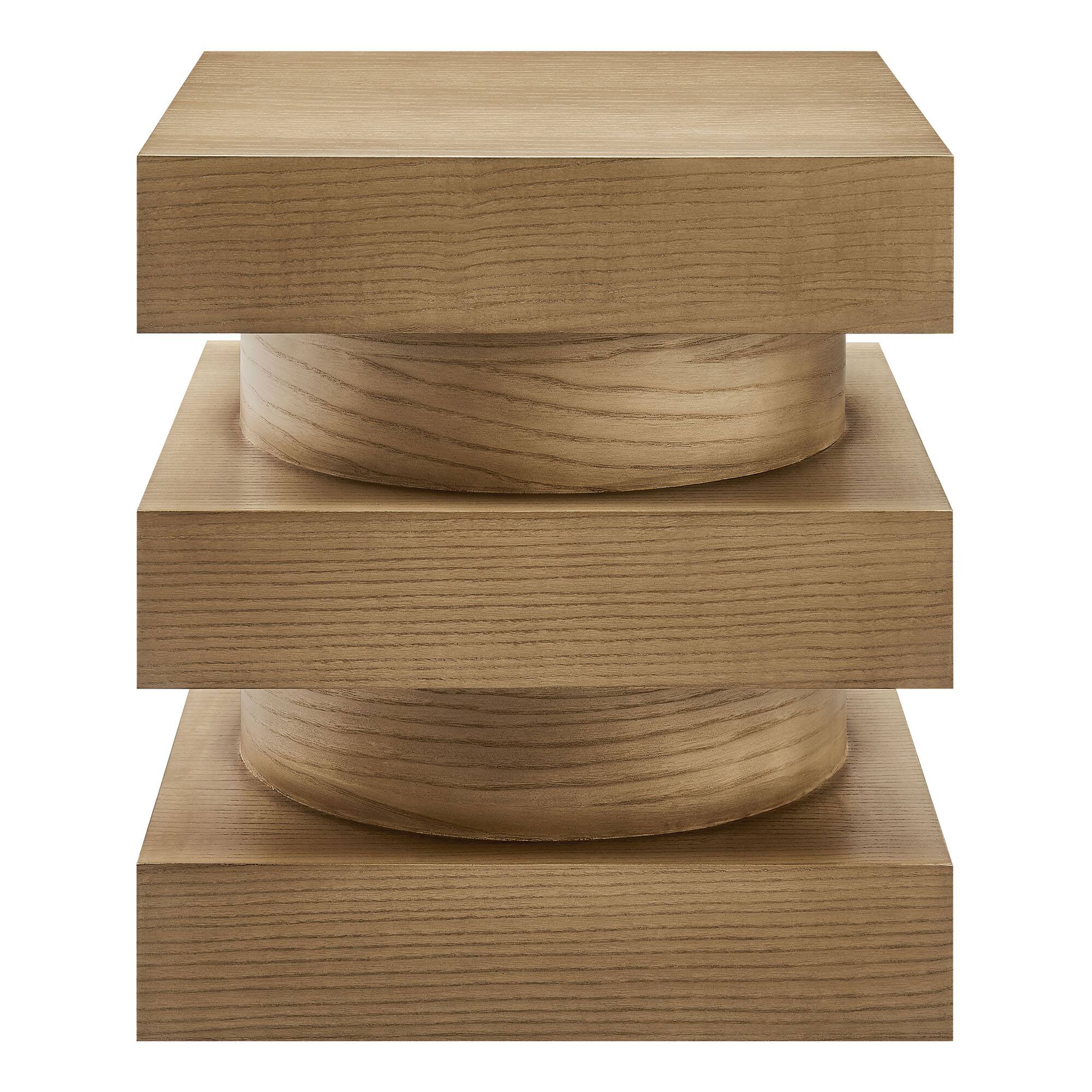 Alt View 2. Modway - Perpetuate Totem End Table by Modway - Caramel Ash.