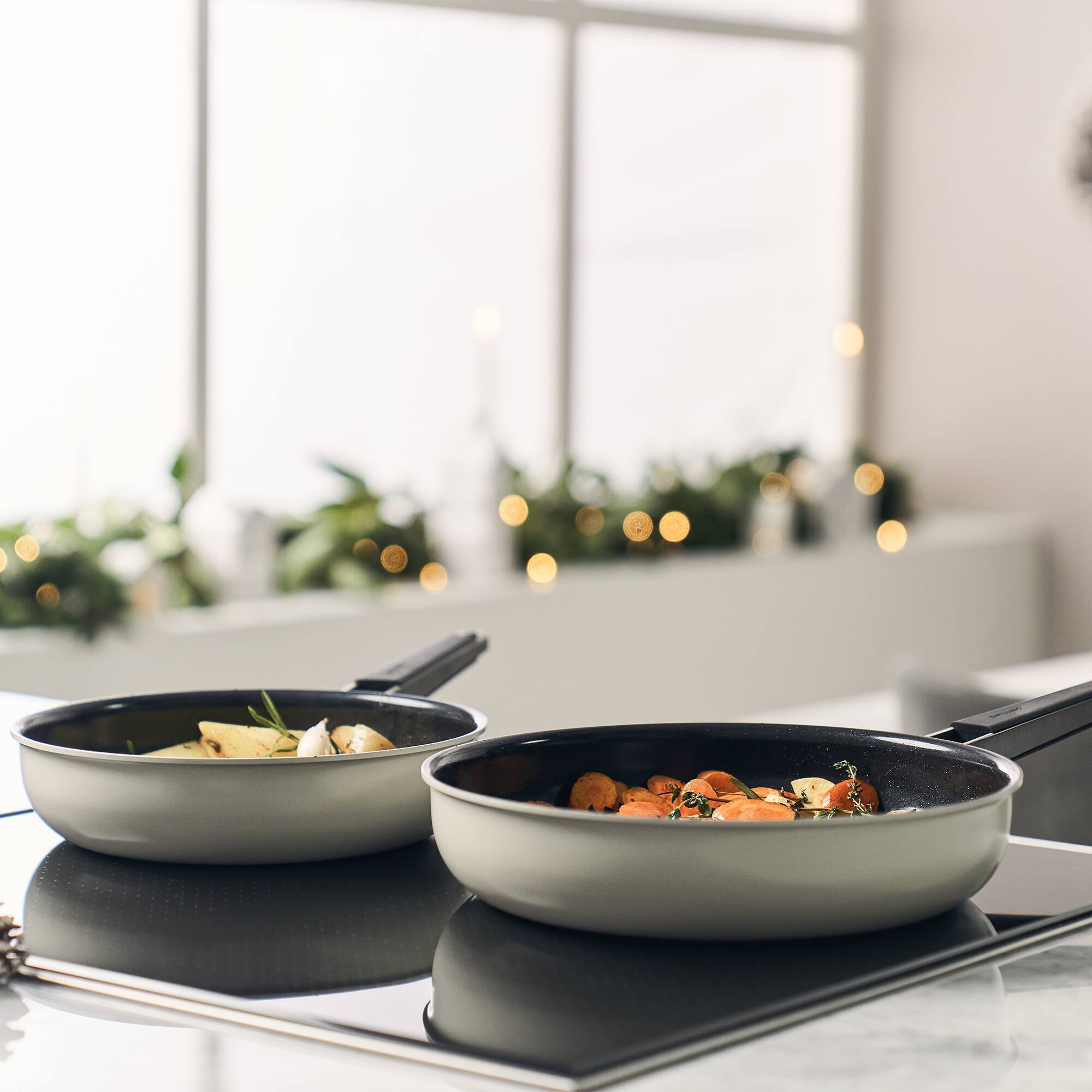 Alt View 5. ZWILLING - ZWILLING Pure 11-inch Stainless Steel Ceramic Nonstick Fry Pan, Ivory - Ivory.