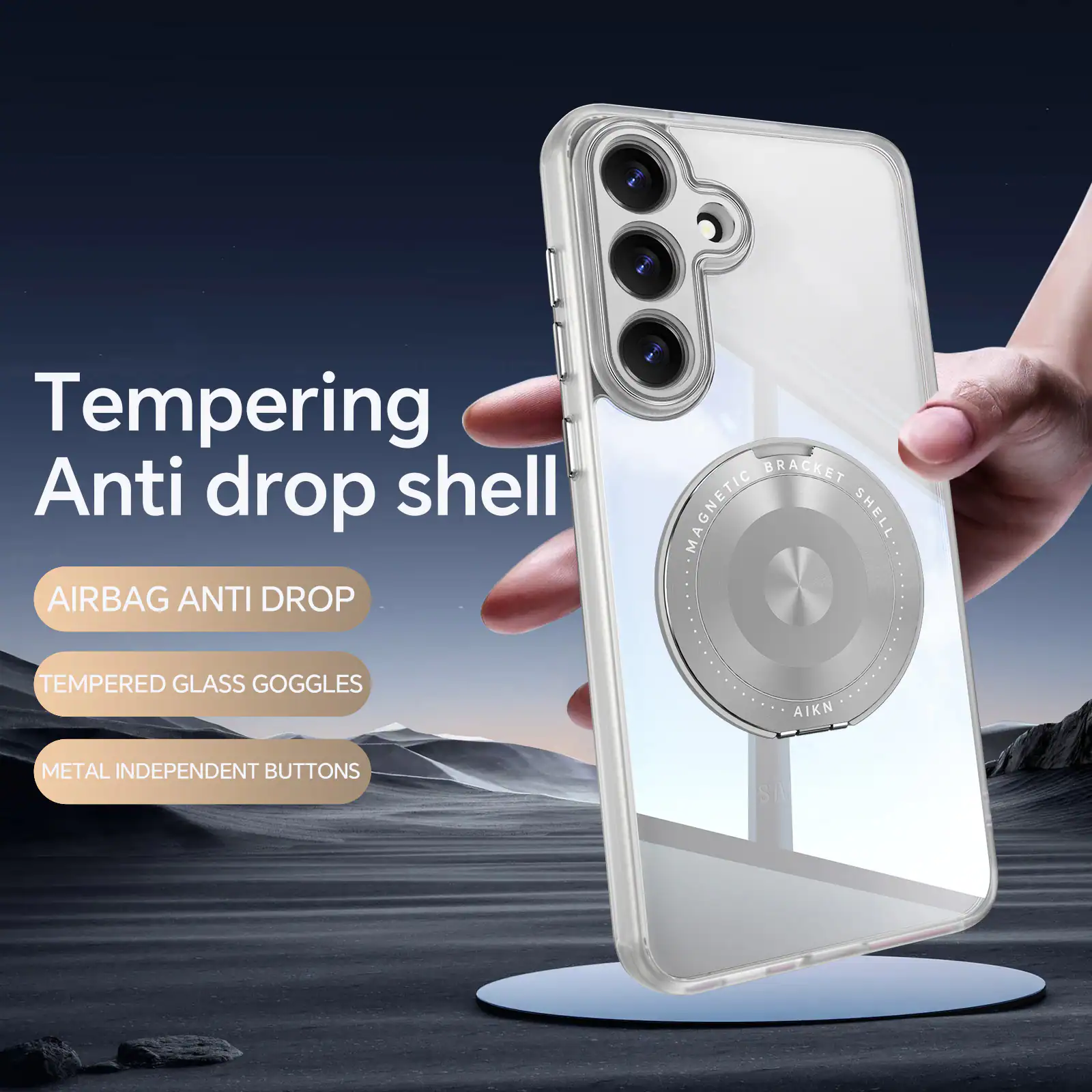 Tempering Anti drop shell  
AIRBAG ANTI DROP  
1 BRACKET  
MAGNETIC SHELL  
TEMPERED GLASS GOGGLES  
AIKN  
METAL INDEPENDENT BUTTONS
