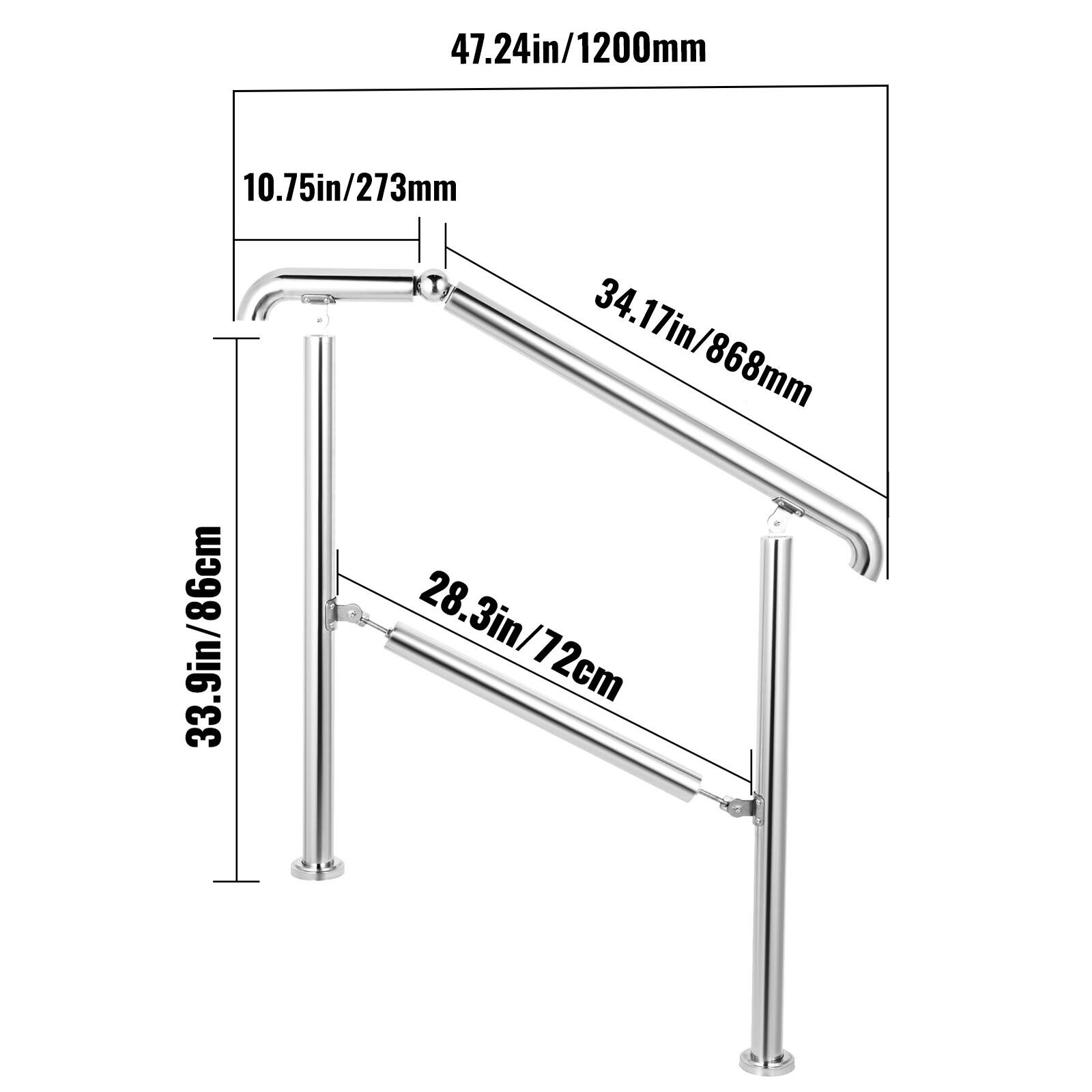 Here is the corrected and grouped text:

- 47.24in / 1200mm
- 10.75in / 273mm
- 34.17in / 868mm
- 33.9in / 86cm
- 28.3in / 72cm
- 28.3in / 72cm