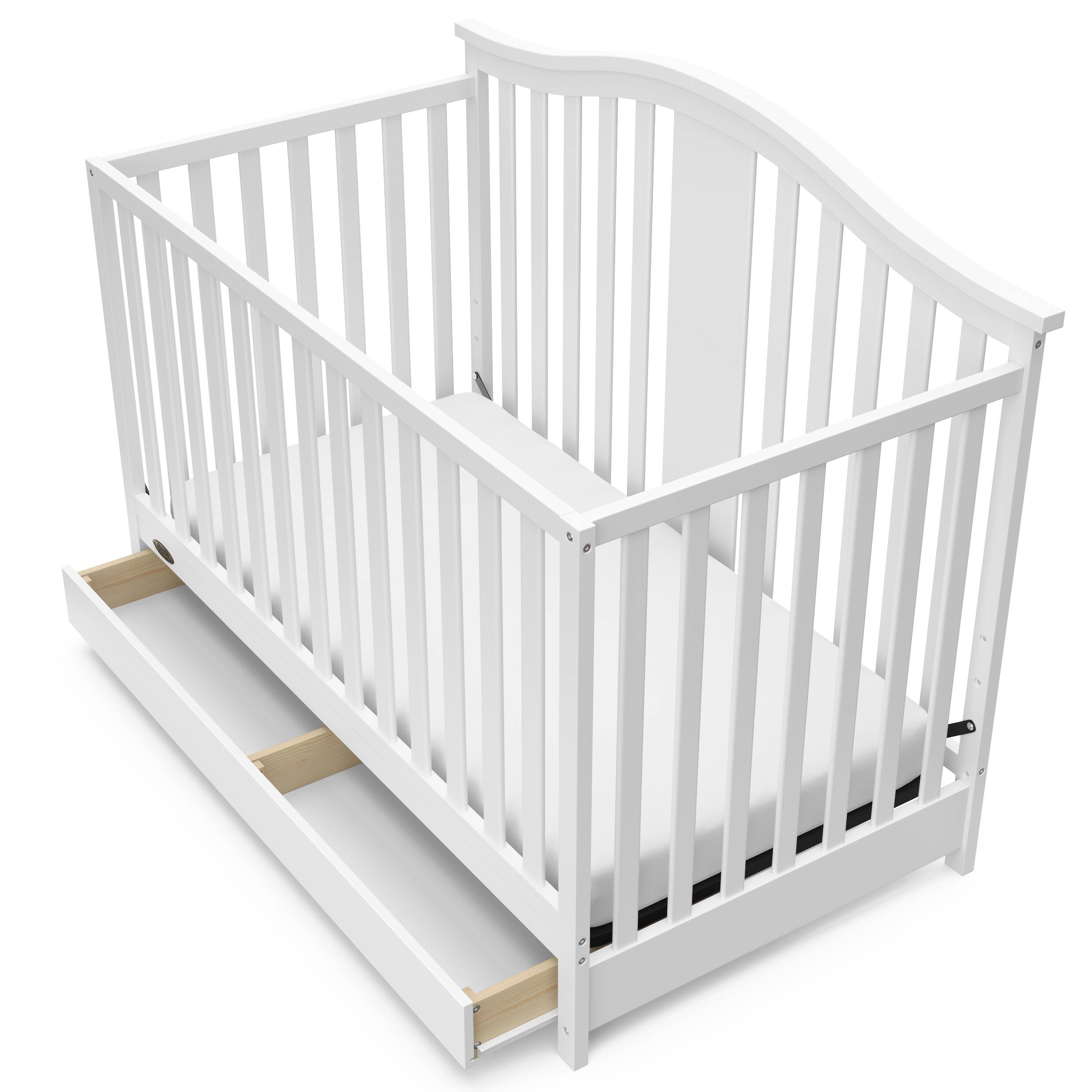 Alt View 15. Graco - Solano 5-in-1 Convertible Crib with Drawer - White.