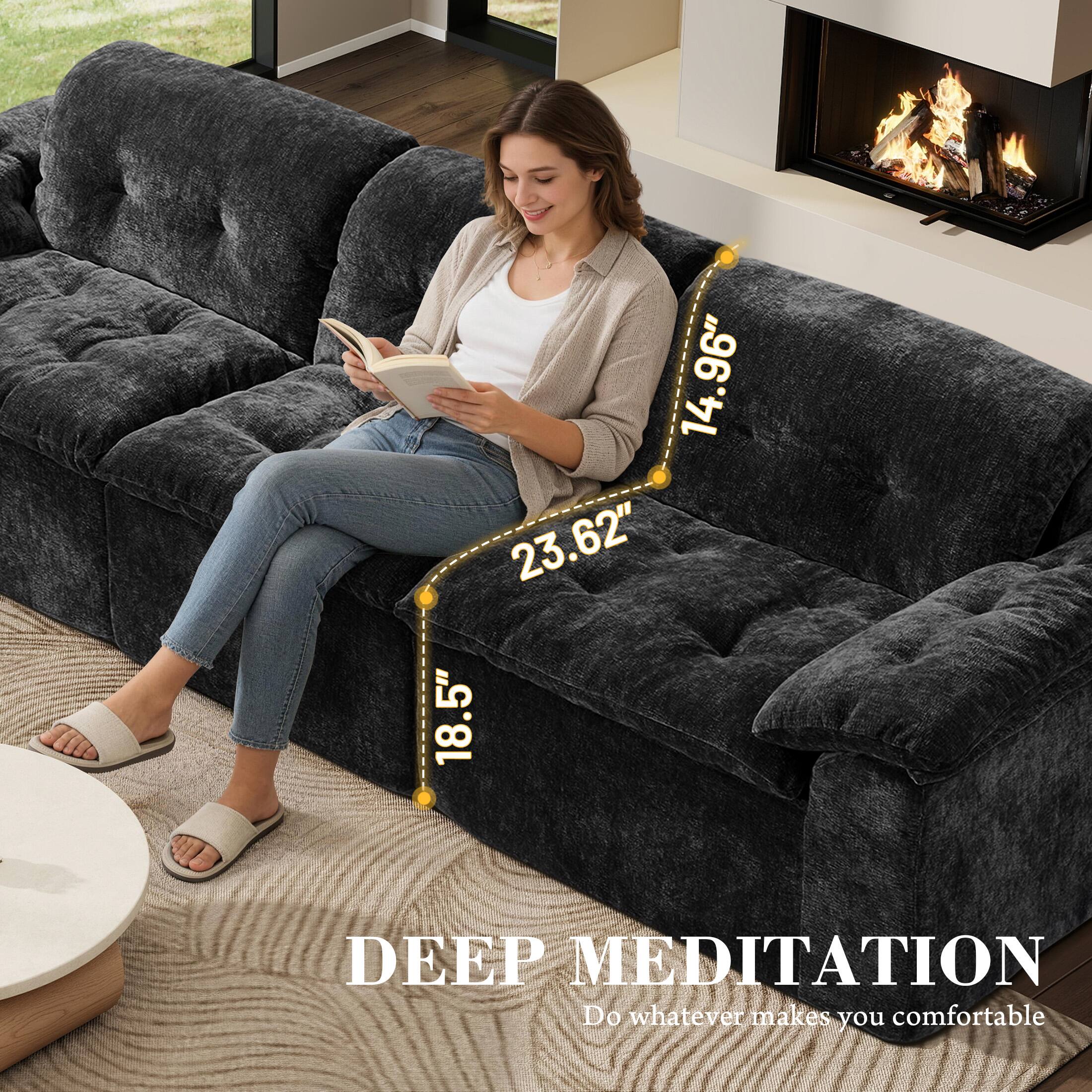 14.96" 23.62" 18.5" DEEP MEDITATION  
Do whatever makes you comfortable