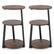 Front. Costway - 2 PCS 3-Tier Round Side Table with Metal Frame & Adjustable Foot Pads Nightstand - Rustic Brown & Black.