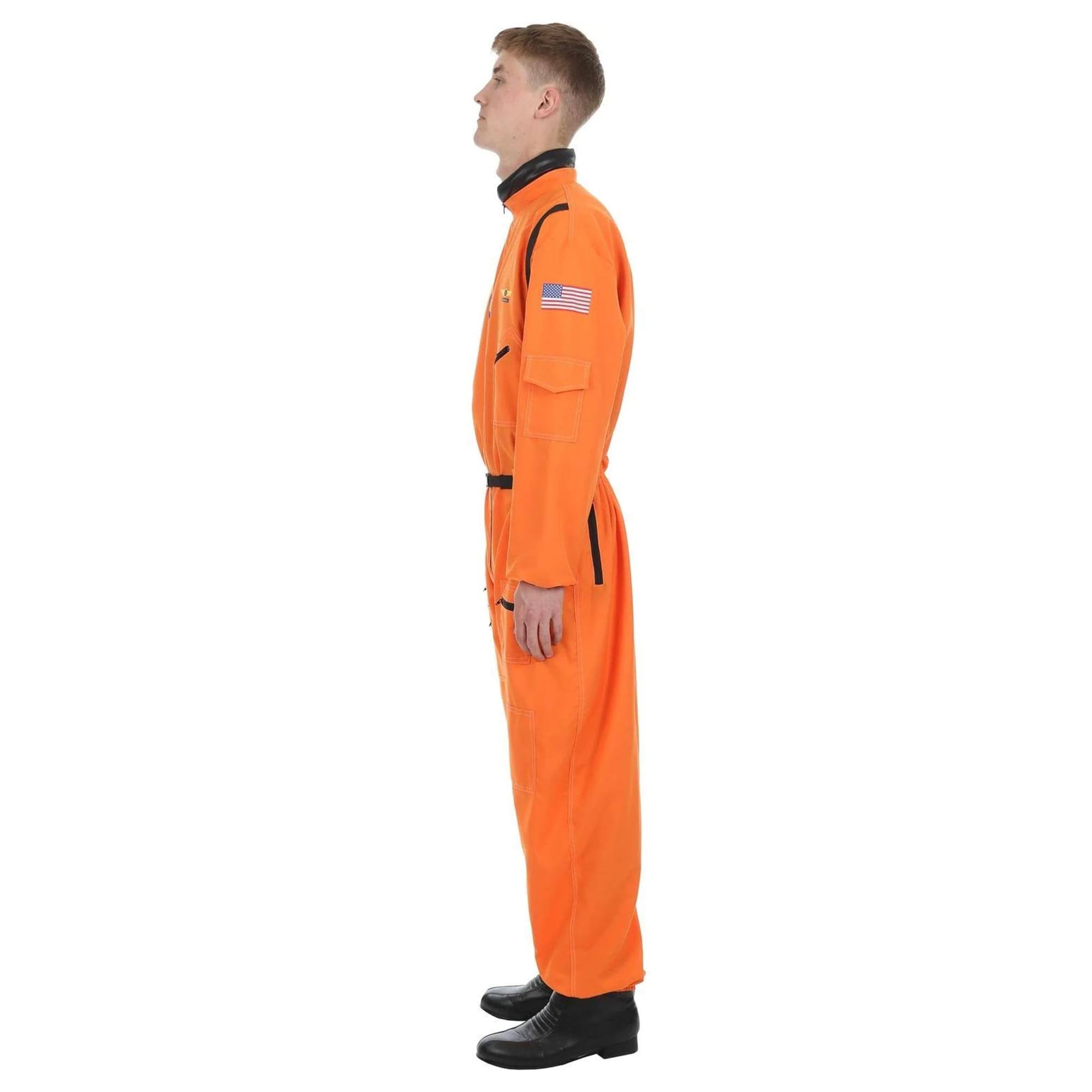 Alt View 1. Angels Costumes - Men's Orange Astronaut Costume - Standard - Orange.