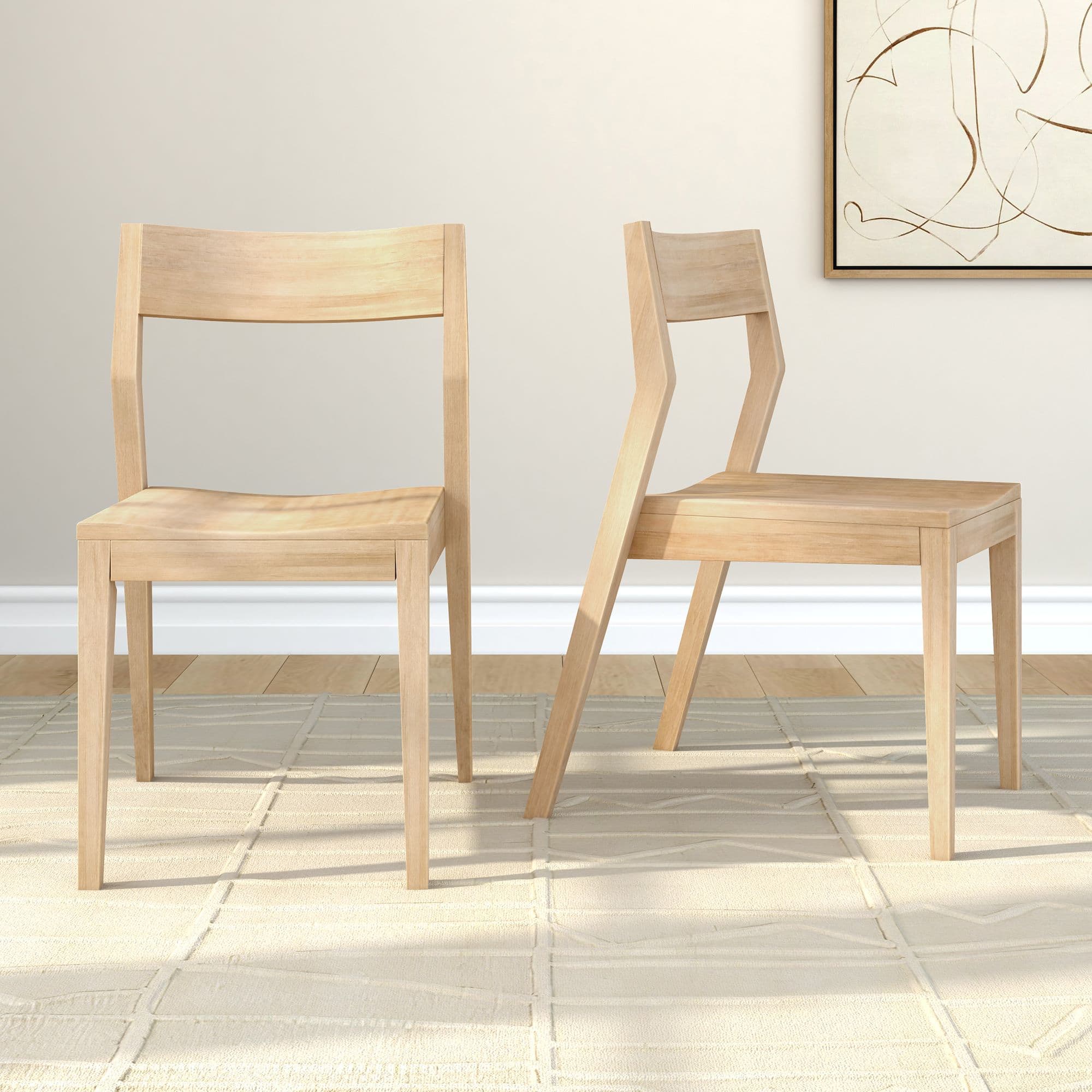 Plank+Beam - Modern Dining Chair (2 pack) - Blonde