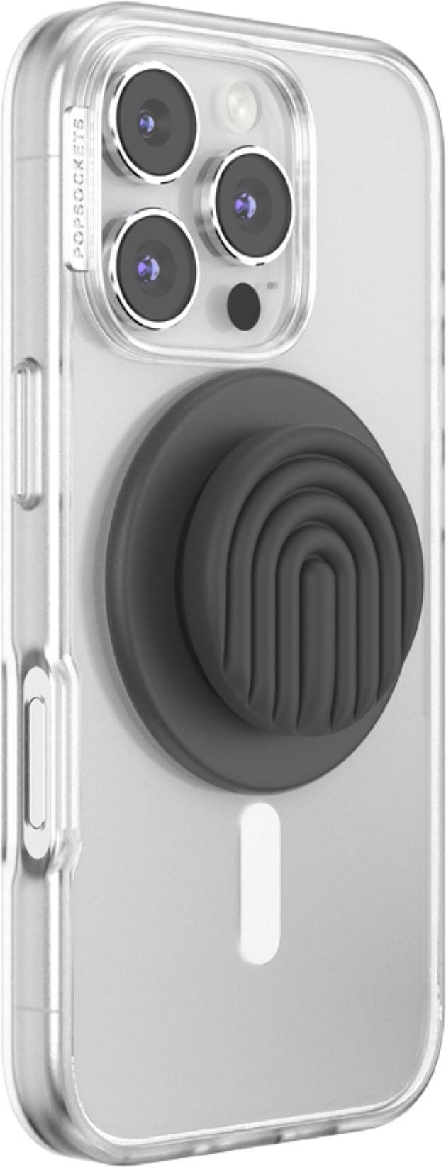 Left. PopSockets - MagSafe PopGrip Universal Magnetic Grip & Stand with Adapter Ring for Cell Phones - Curves Slate.