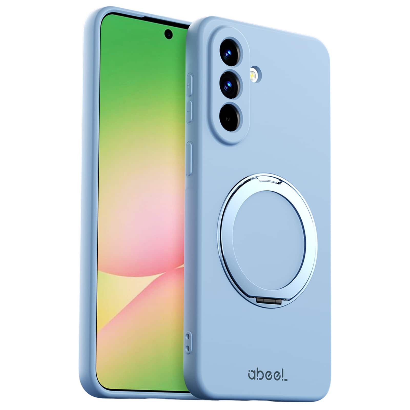 UUCOVER - For Samsung Galaxy A37 5G Case Shockproof Liquid Silicone Compatible with MagSafe Ring Holder 360° Rotating Stand Cover - Skyblue price history on PriceWatchPro