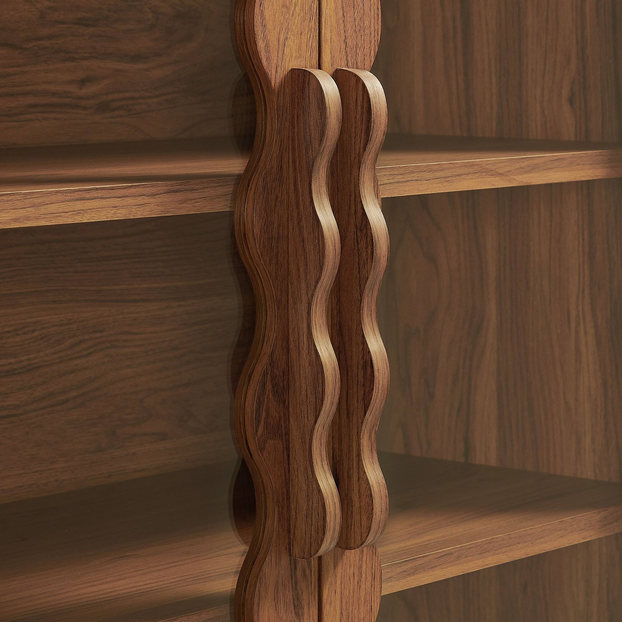 Alt View 7. Modway - Rory 76 Inch Arched Kitchen Pantry Cabinet by Modway - Walnut.