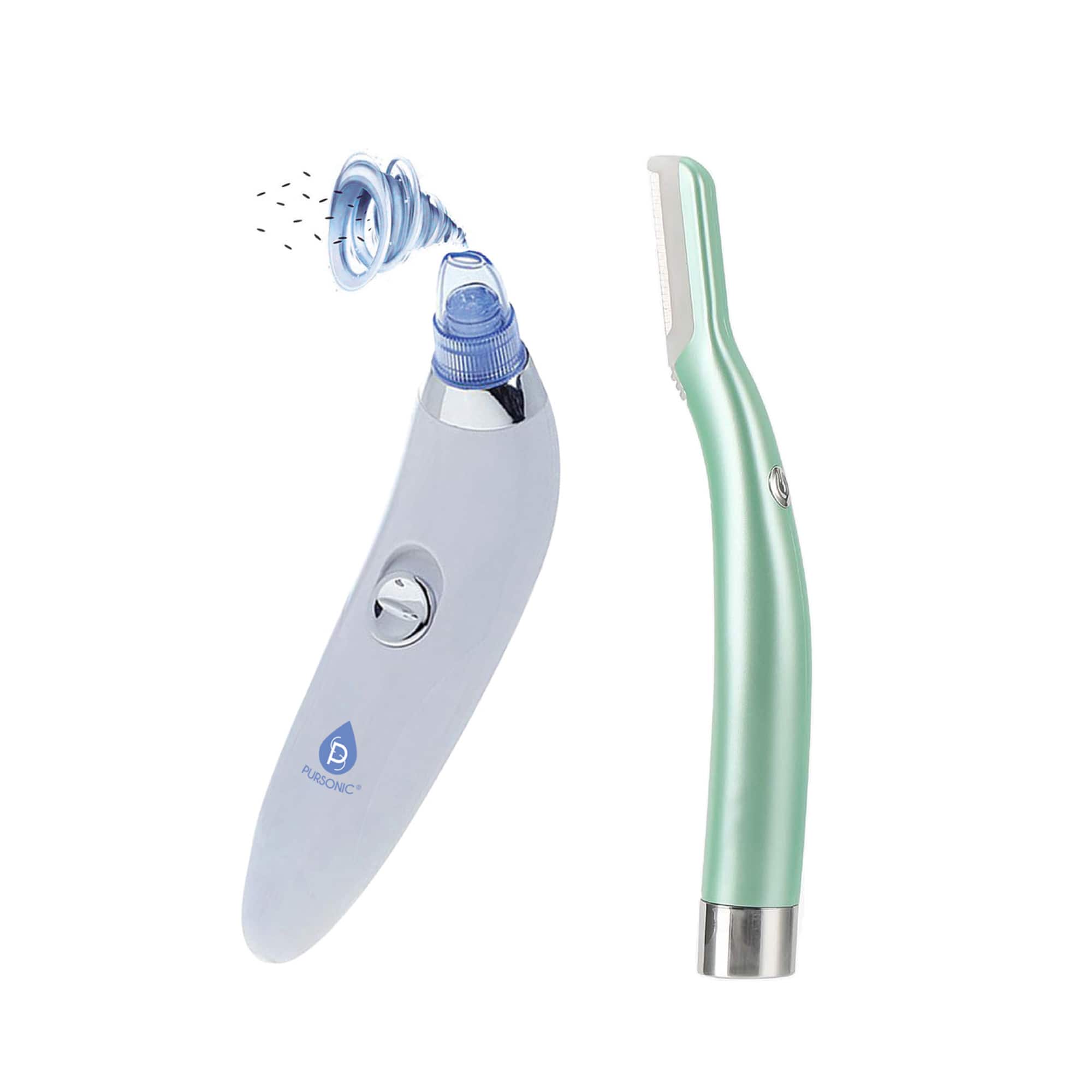 Pursonic - The Ultimate Glow Duo: Precision Dermaplaning & Sonic Pore Vacuum System