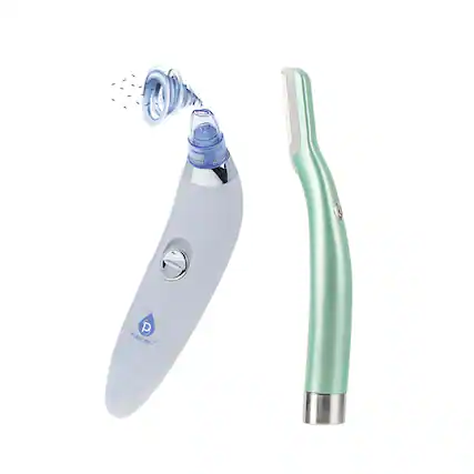 Front. Pursonic - The Ultimate Glow Duo: Precision Dermaplaning & Sonic Pore Vacuum System.
