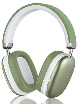VEAT00L - SY-BT1632 Over-Ear Bluetooth Headphones: 40mm Bass Driver, Bluetooth 5.3 Dual-Mode, 40hr Battery, Comfort Fit - Green
