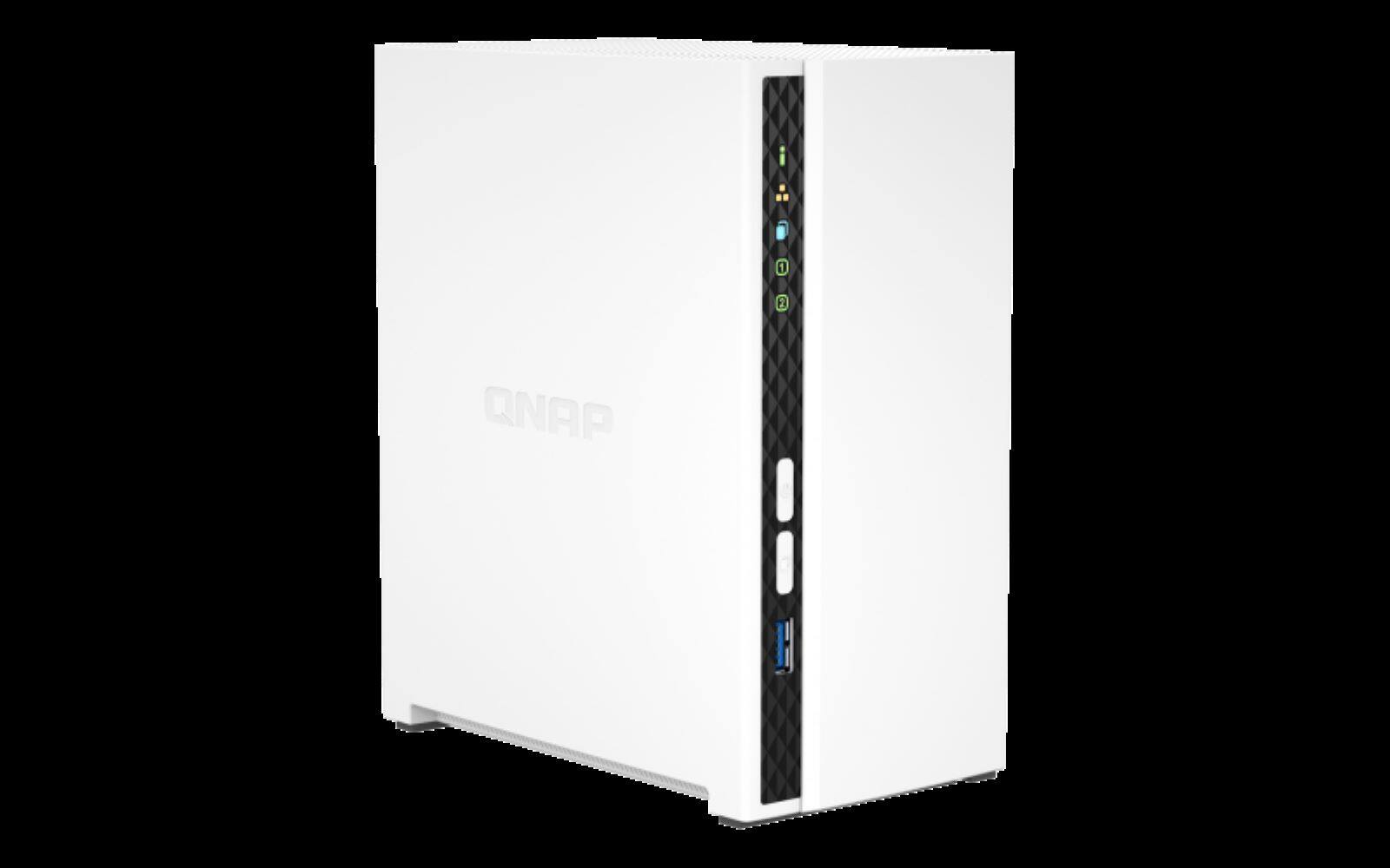 Alt View 12. QNAP - QNAP TS-233-US 2 Bay Affordable Desktop NAS with ARM Cortex-A55 quad-core processor and 2 GB DDR4 RAM (Diskless) - White.
